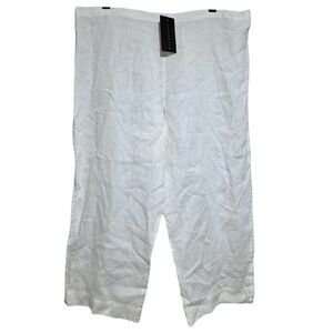 Bryn Walker Linen Capri Pant in White Size 2X NWT